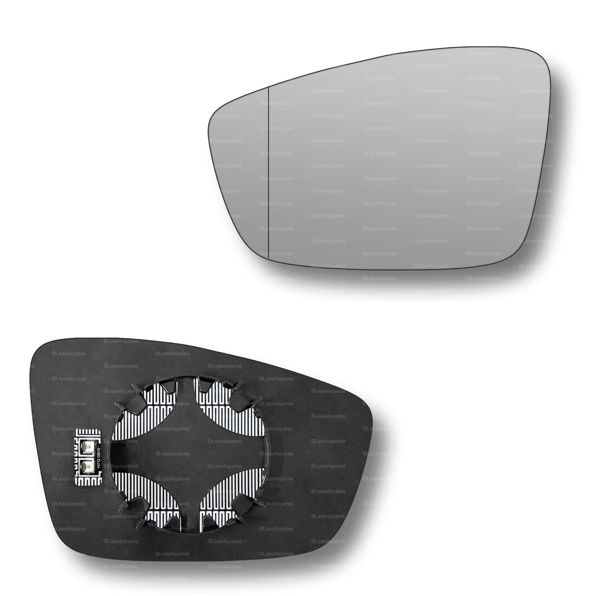Replacement Wing Mirror Glass Left for Skoda Fabia 2014-2021 Clip-On Passenger Near Side N/S Heated with Blind Spot