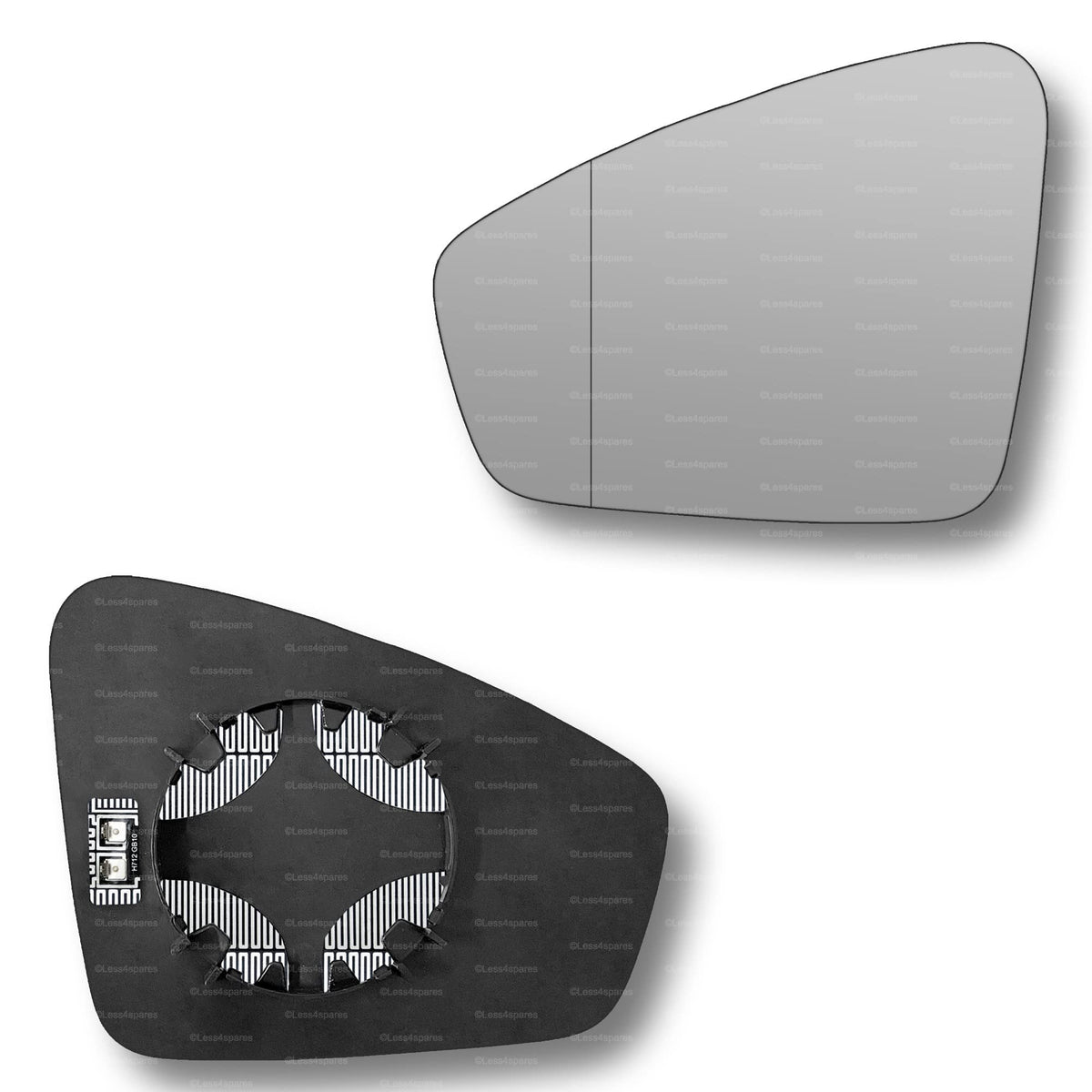 Replacement Wing Mirror Glass Left for VW Touareg 2018-2022 Clip-On Passenger Near Side N/S Heated with Blind Spot