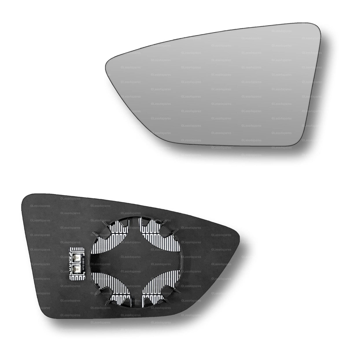 Replacement Wing Mirror Glass Left for Seat Leon 2012-2020 Clip-On Passenger Near Side N/S Heated Convex
