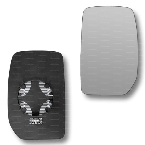 Replacement Wing Door Mirror Glass for Ford Transit mk6 mk7 2000-2014 Clip-On (Heated, Left Passenger Side)
