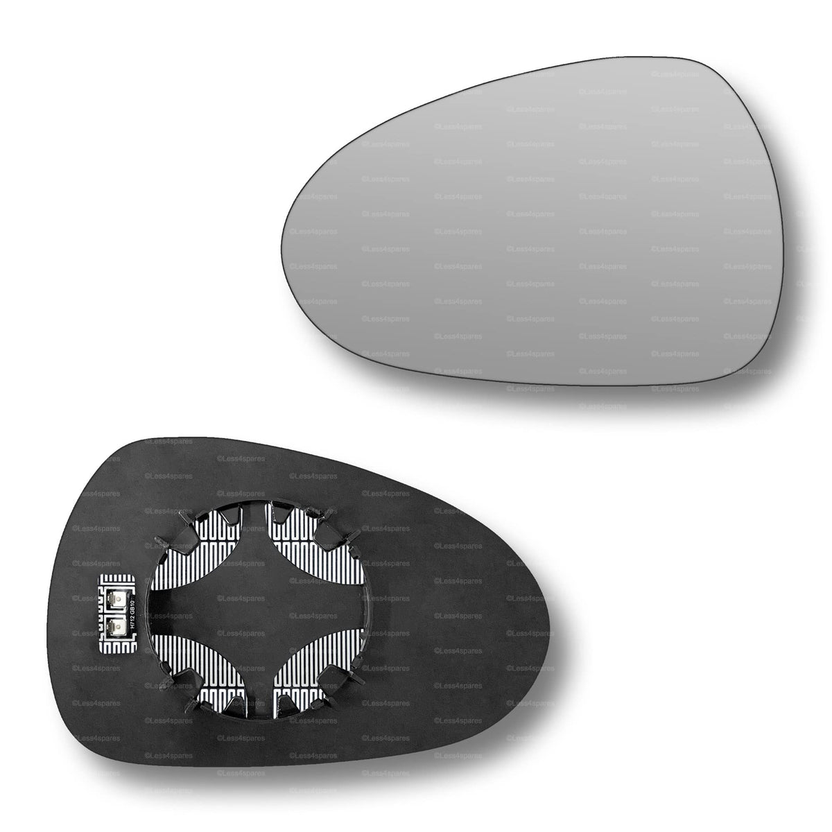 Replacement Wing Mirror Glass Left for Seat Ibiza 2008-2017 Clip-On Passenger Near Side N/S Heated Convex