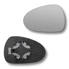 Replacement Wing Mirror Glass Left for Seat Exeo 2008-2013 Clip-On Passenger Near Side N/S Heated Convex