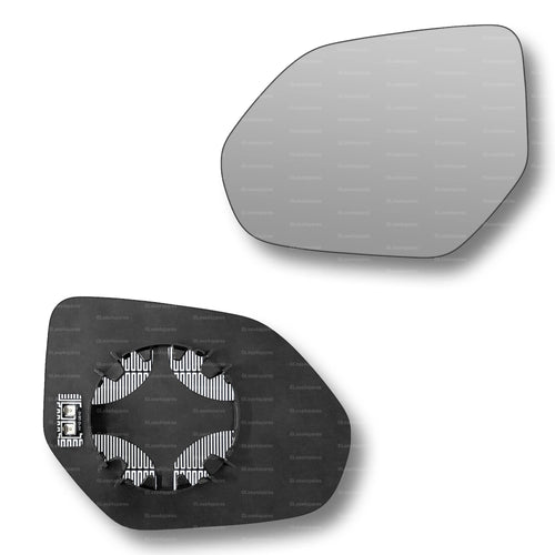 Replacement Wing Mirror Glass Left for Audi Q8 2019-2022 Clip-On Passenger Near Side N/S Heated Convex