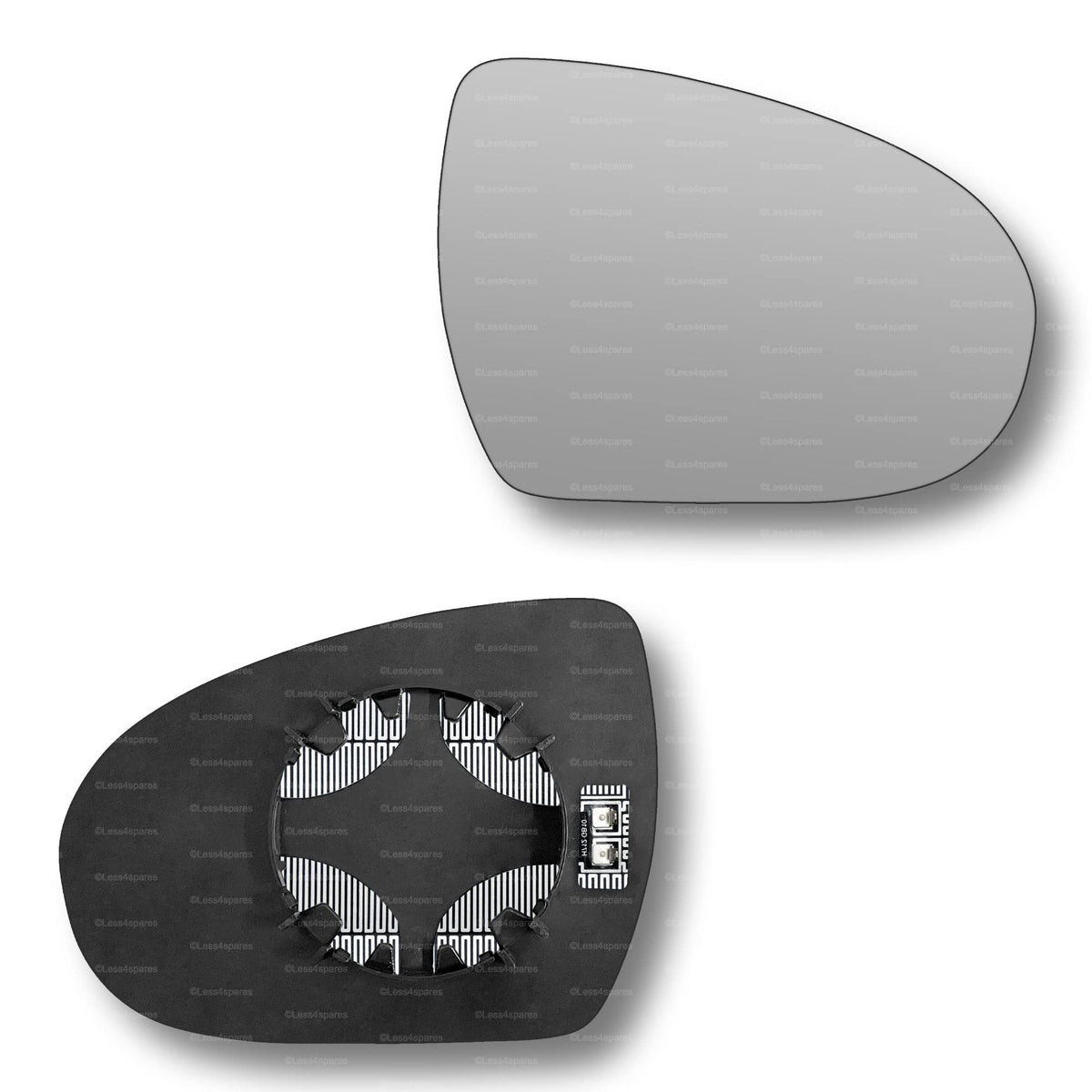 Replacement Wing Mirror Glass Right for Hyundai Tucson 2015-2019 Clip-On Driver Off side Heated Convex