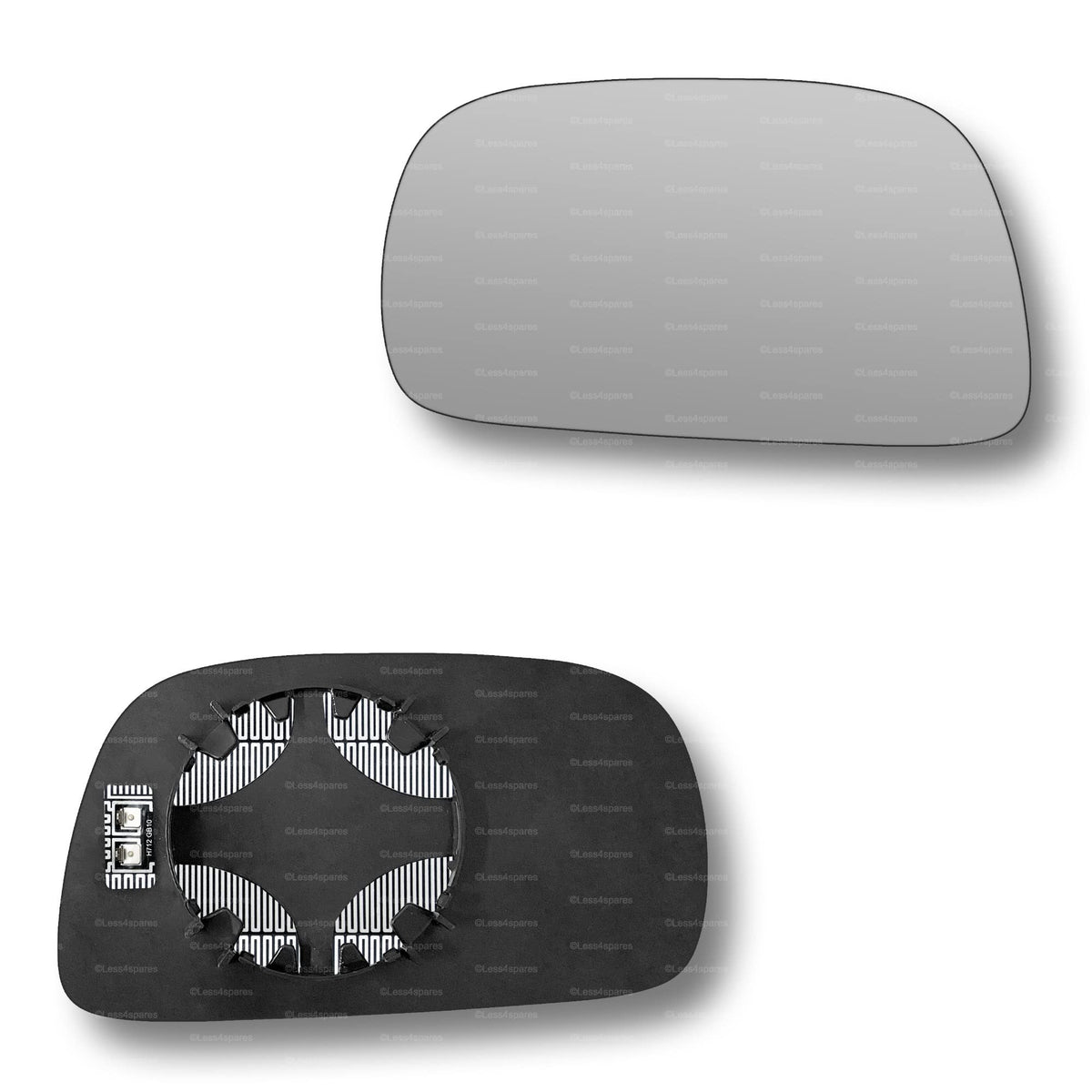 Replacement Wing Mirror Glass Left for Suzuki Wagon R 2000-2007 Clip-On Passenger Near Side N/S Convex