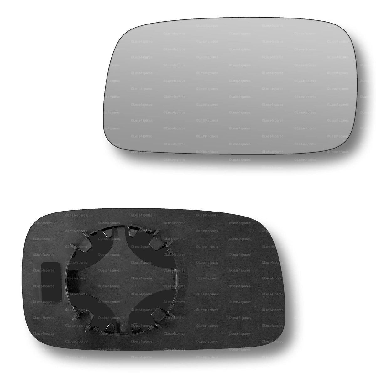 Replacement Wing Mirror Glass Left for VW Caddy 1995-2004 Clip-On Passenger Near Side N/S Convex
