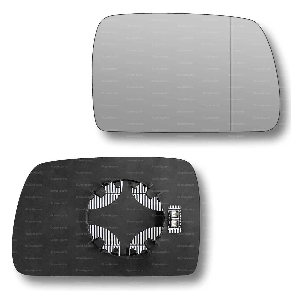 Replacement Wing Mirror Glass Right for BMW X3 2003-2009 Clip-On Driver Off side Heated with Blind Spot