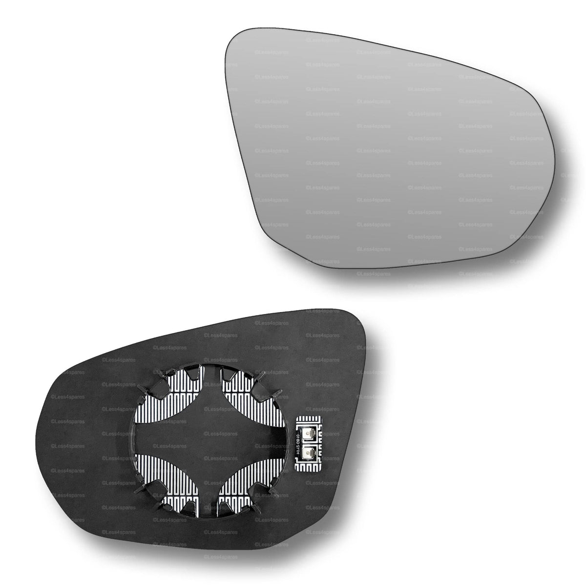 Replacement Wing Mirror Glass Right for Audi Q2 2016-2022 Clip-On Driver Off side Heated Convex