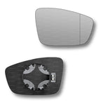 Replacement Wing Mirror Glass Right for Skoda Fabia 2014-2021 Clip-On Driver Off side Heated with Blind Spot