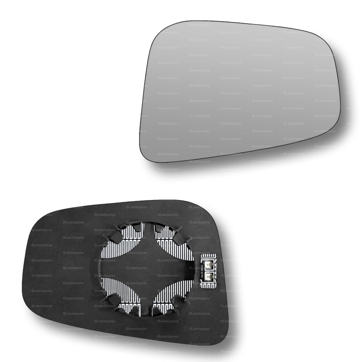 Replacement Wing Mirror Glass Right for Mitsubishi Shogun Pinin 1999-2007 Clip-On Driver Off side Heated Convex