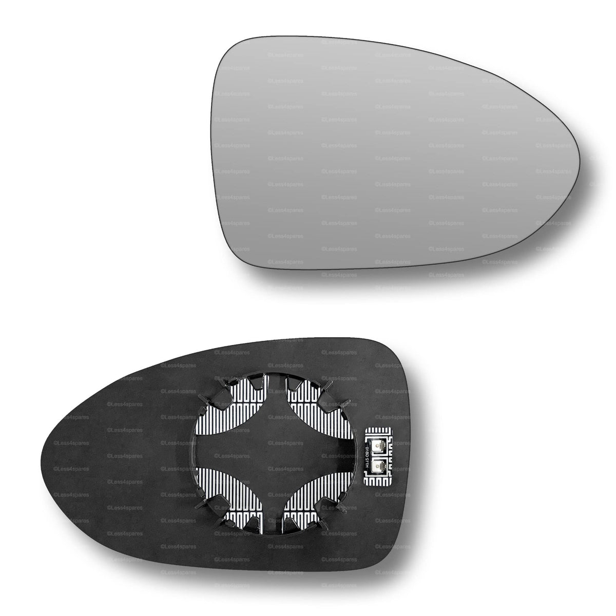 Replacement Wing Mirror Glass Right for Kia Rio 2011-2017 Clip-On Driver Off side Heated Convex