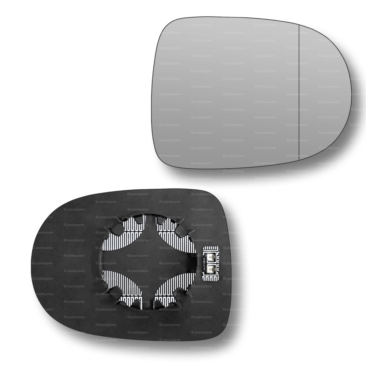 Replacement Wing Mirror Glass Right for Renault Clio 2009-2012 Clip-On Driver Off side Heated with Blind Spot