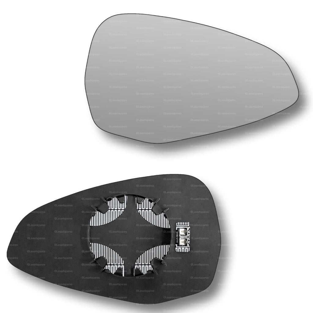 Replacement Wing Mirror Glass Right for Audi A4 2015-2022 Clip-On Driver Off side Heated Convex