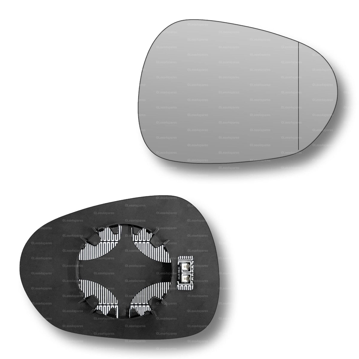 Replacement Wing Mirror Glass Right for Alfa Romeo Giulia 2015-2022 Clip-On Driver Off side Heated with Blind Spot