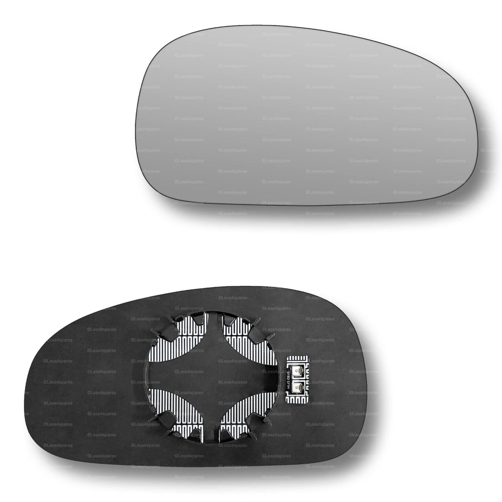 Replacement Wing Mirror Glass Right for Seat Leon 2005-2009 Clip-On Driver Off side Heated Convex
