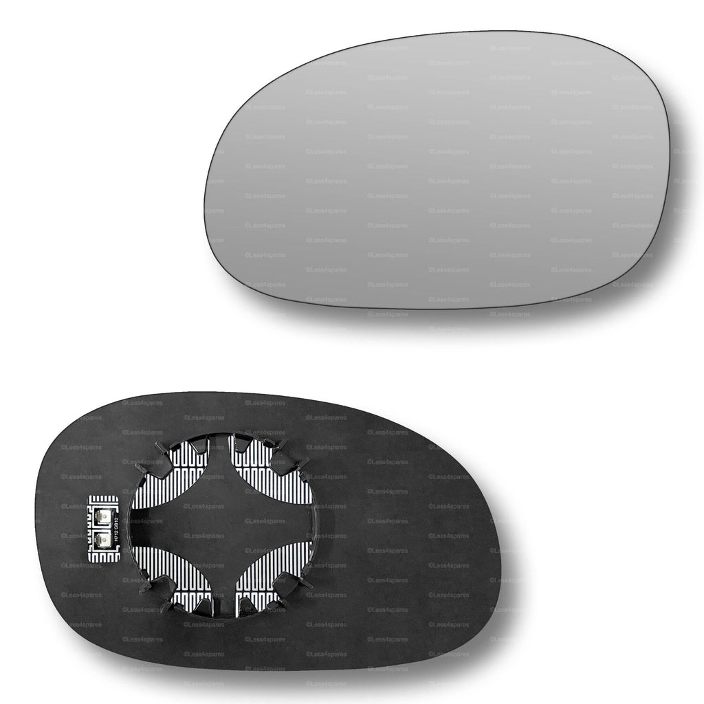 Replacement Wing Mirror Glass Left for Citroen C3, C2, C3 Pluriel 2002-2010 Clip-On Passenger Near Side N/S Heated Convex