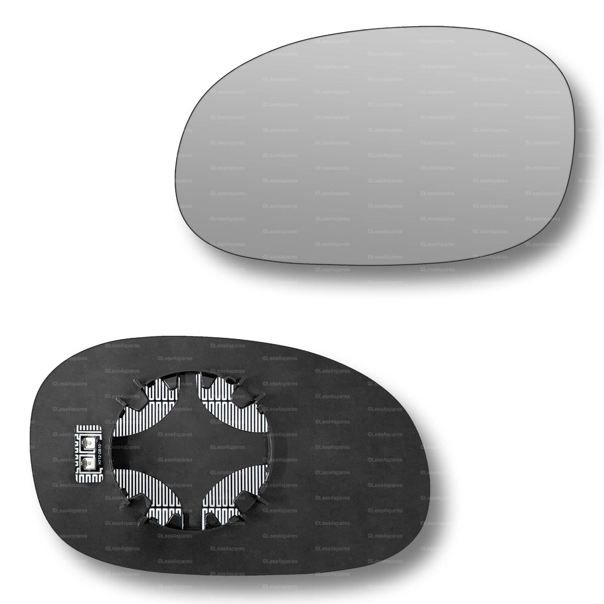 Replacement Wing Mirror Glass Left for Peugeot 206 1998-2010 Clip-On Passenger Near Side N/S Heated Convex