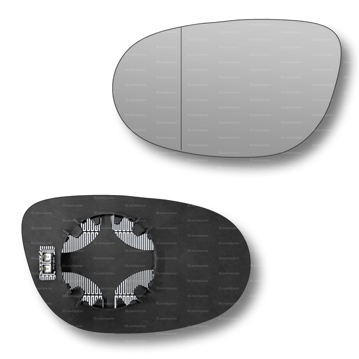 Replacement Wing Mirror Glass Left for Fiat Bravo 2007-2014 Clip-On Passenger Near Side N/S Heated with Blind Spot