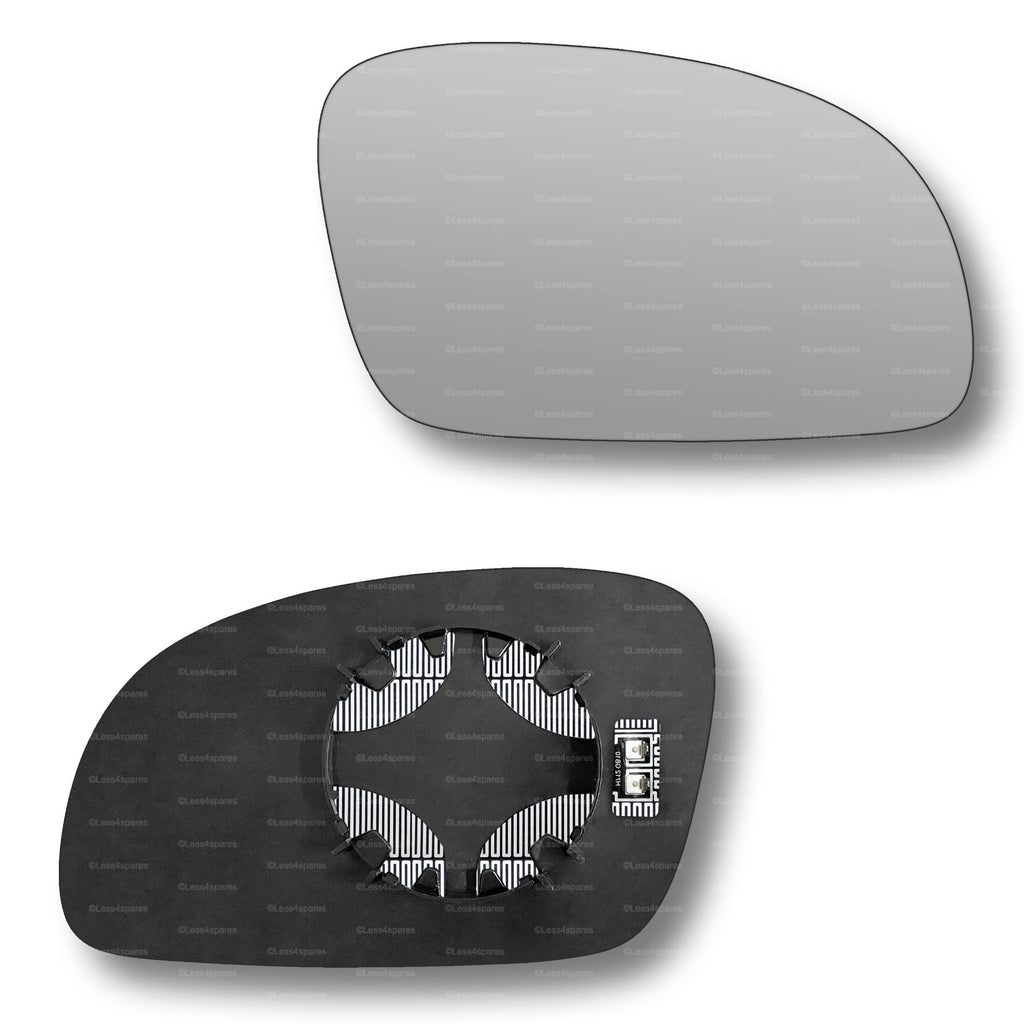 Replacement Wing Mirror Glass Right for VW New Beetle 2003-2010 Clip-On Driver Off side Heated Convex