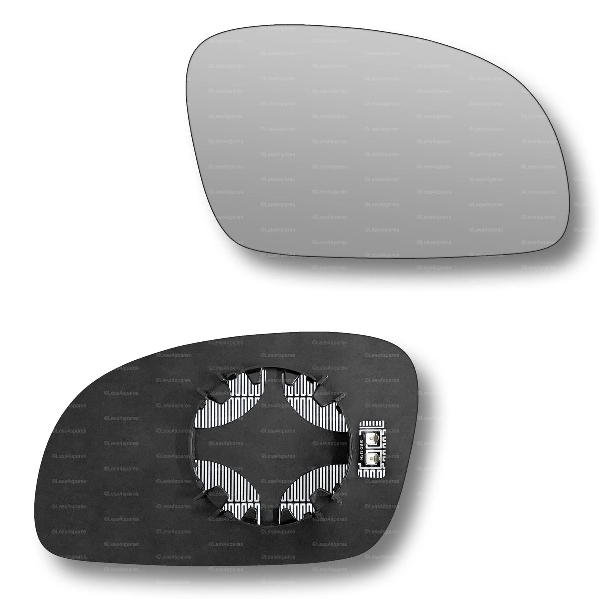 Replacement Wing Mirror Glass Right for VW New Beetle 2003-2010 Clip-On Driver Off side Heated Convex