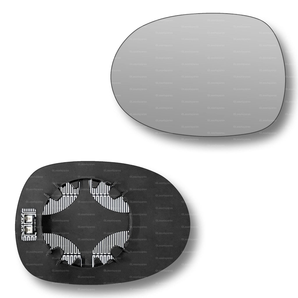 Replacement Wing Mirror Glass Left for Honda Civic 2006-2011 Clip-On Passenger Near Side N/S Heated Convex