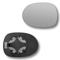 Replacement Wing Mirror Glass Left for Honda Civic 2006-2011 Clip-On Passenger Near Side N/S Heated Convex