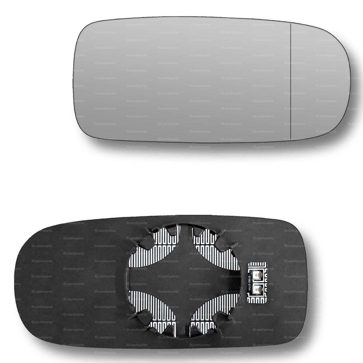 Replacement Wing Mirror Glass Right for Jaguar XK 1996-2005 Clip-On Driver Off side Heated with Blind Spot