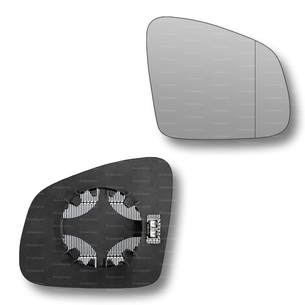 Replacement Wing Mirror Glass Right for Smart Fortwo Forfour 2014-2021 Clip-On Driver Off side Heated with Blind Spot