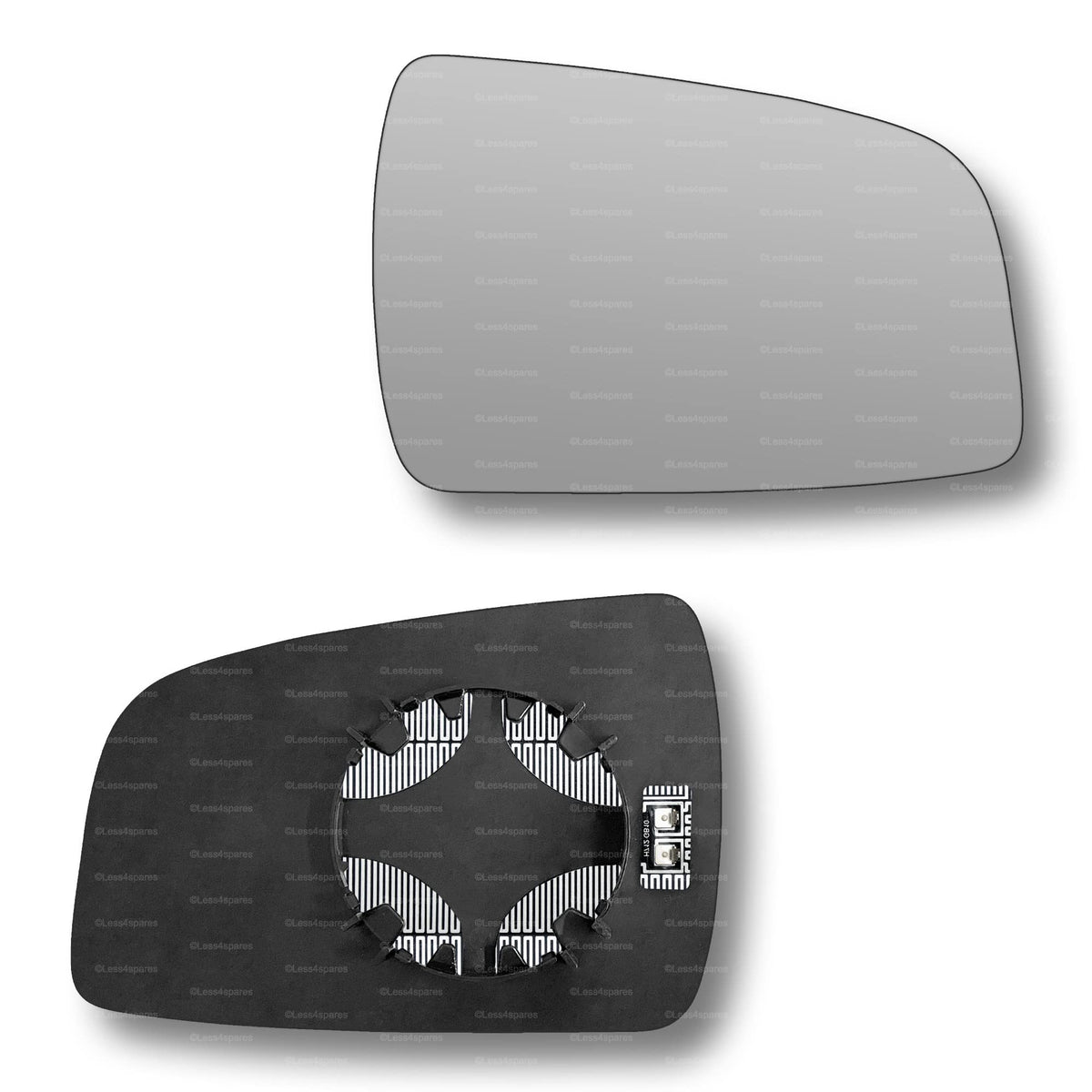 Replacement Wing Mirror Glass Right for Vauxhall Zafira 2009-2014 Clip-On Driver Off side Heated Convex