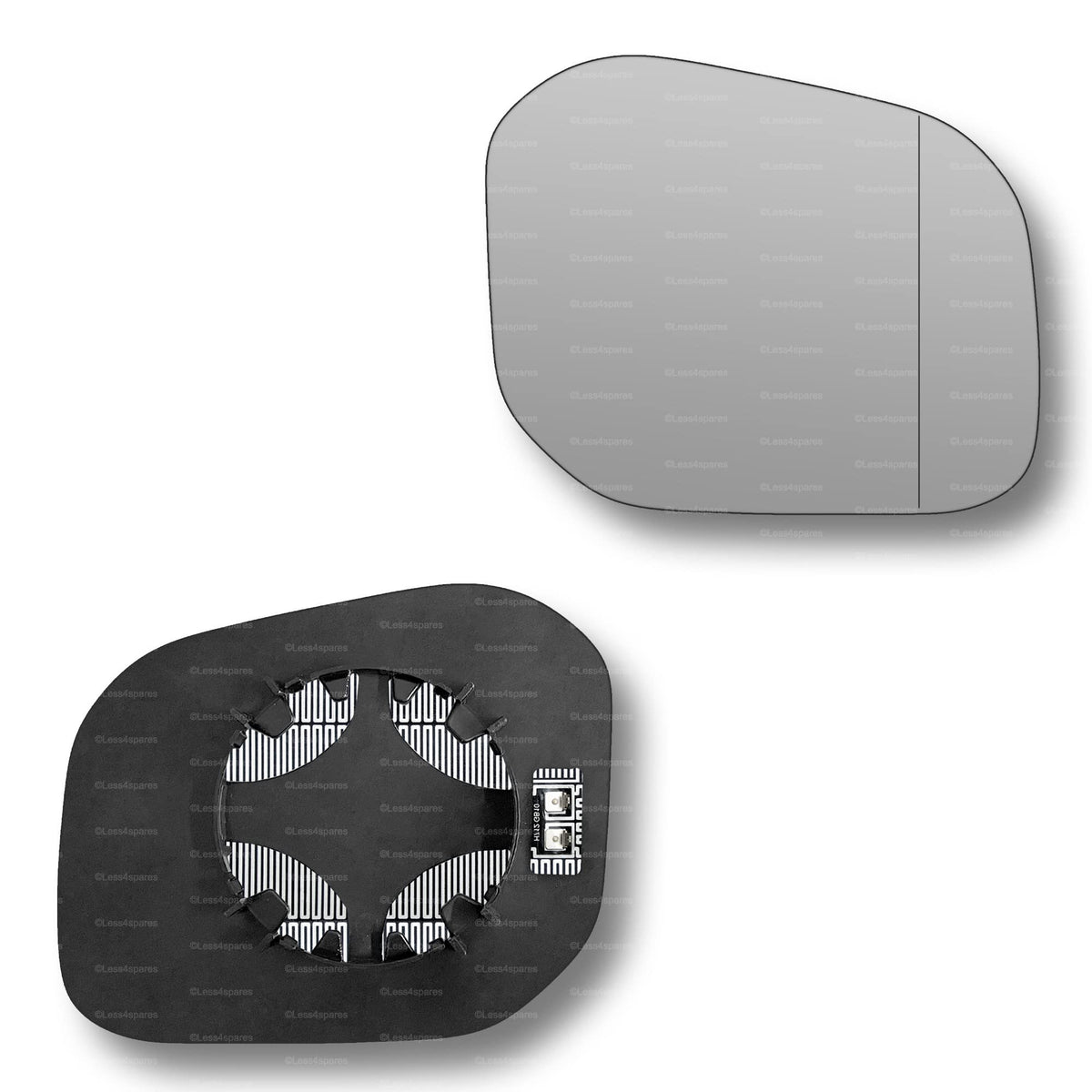 Replacement Wing Mirror Glass Right for VW Caddy 2015-2020 Clip-On Driver Off side Heated with Blind Spot