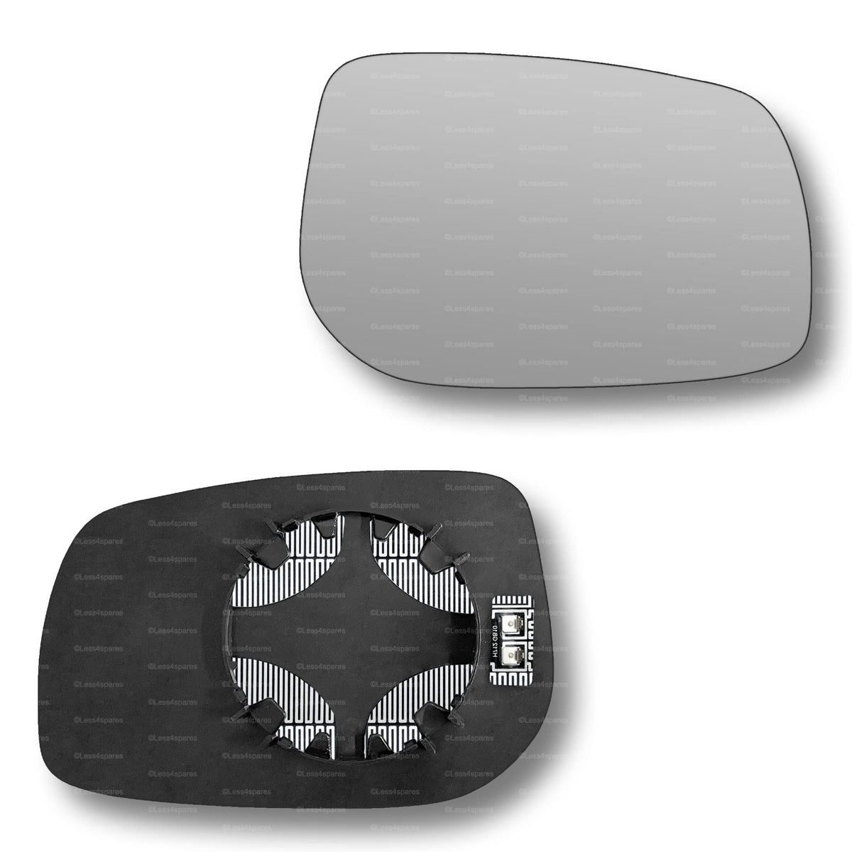 Replacement Wing Mirror Glass Right for Toyota Auris 2006-2012 Clip-On Driver Off side Heated Convex