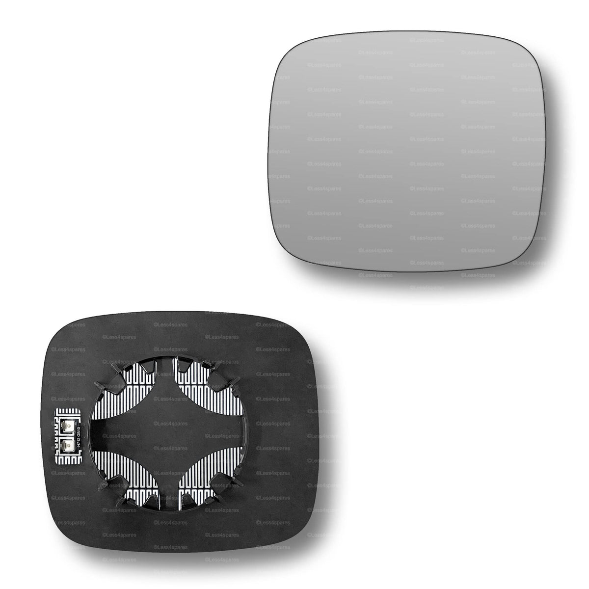 Replacement Wing Mirror Glass Left for Vauxhall Frontera 1998-2004 Clip-On Passenger Near Side N/S Heated Convex
