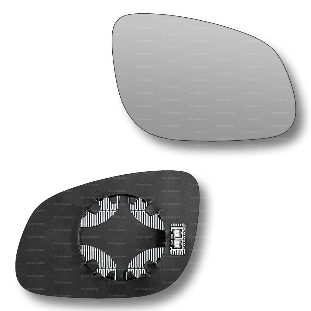 Replacement Wing Mirror Glass Right for Porsche Cayenne 2002-2006 Clip-On Driver Off side Heated Convex
