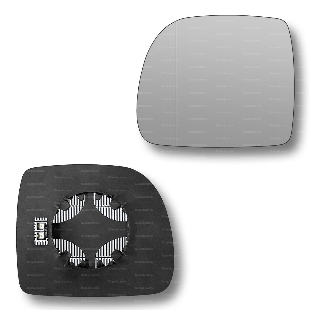 Replacement Wing Mirror Glass Left for Renault Kangoo 1997-2001 Clip-On Passenger Near Side N/S Heated with Blind Spot