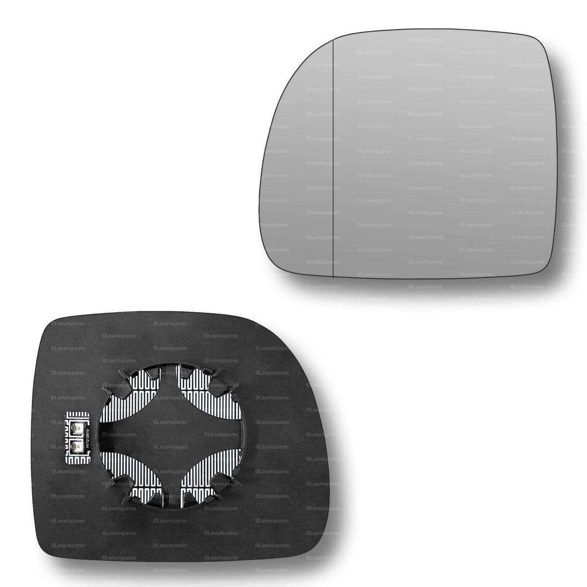 Replacement Wing Mirror Glass Left for Renault Kangoo 1997-2001 Clip-On Passenger Near Side N/S Heated with Blind Spot