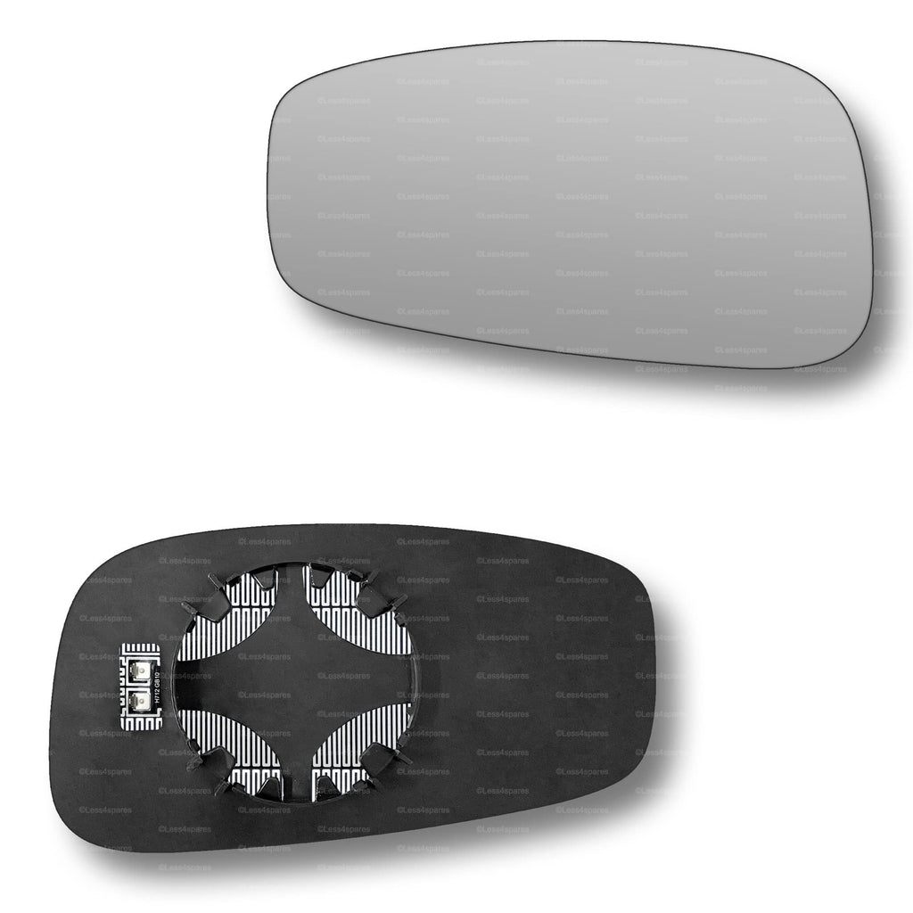Replacement Wing Mirror Glass Left for Fiat Stilo 2001-2007 Clip-On Passenger Near Side N/S Heated Convex