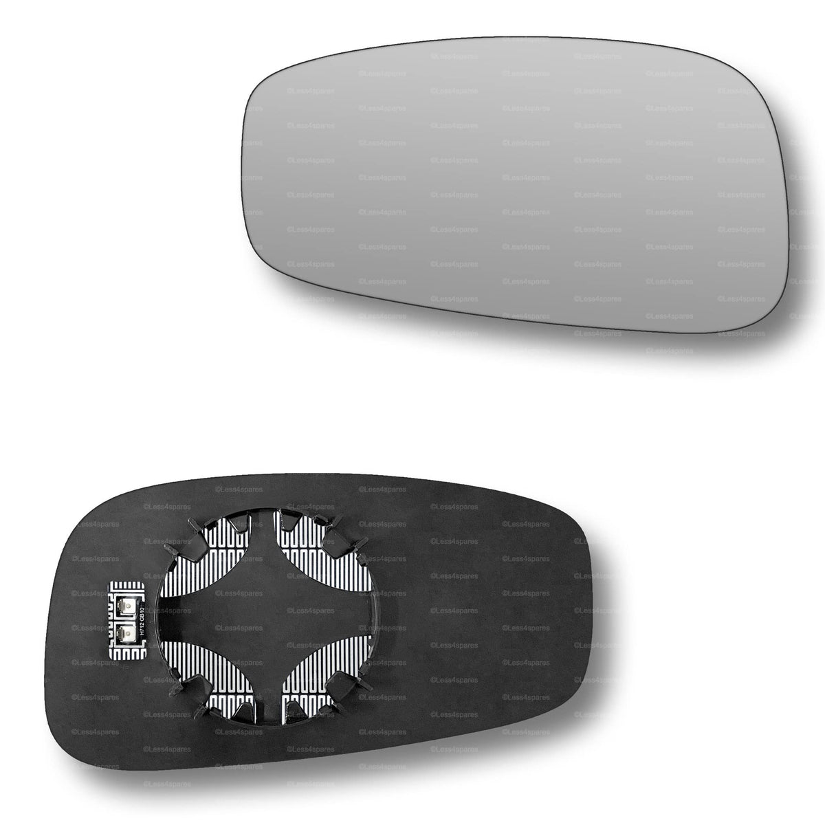 Replacement Wing Mirror Glass Left for Fiat Stilo 2001-2007 Clip-On Passenger Near Side N/S Heated Convex