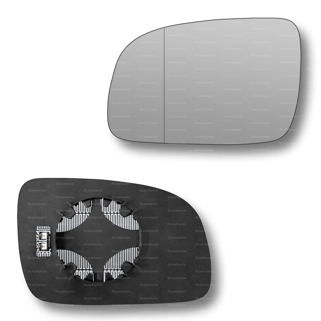 Replacement Wing Mirror Glass Left for Seat Arosa 1997-2005 Clip-On Passenger Near Side N/S Heated with Blind Spot