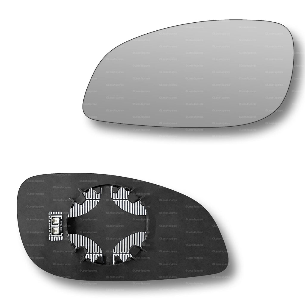 Replacement Wing Mirror Glass Left for Vauxhall Vectra 2003-2008 Clip-On Passenger Near Side N/S Heated Convex