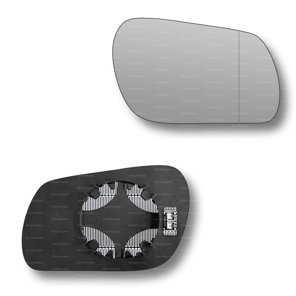Replacement Wing Mirror Glass Right for Mazda 2 2003-2007 Clip-On Driver Off side Heated with Blind Spot