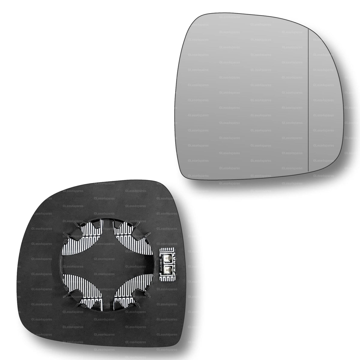 Replacement Wing Mirror Glass Right for Mercedes Vito 2003-2009 Clip-On Driver Off side Heated with Blind Spot