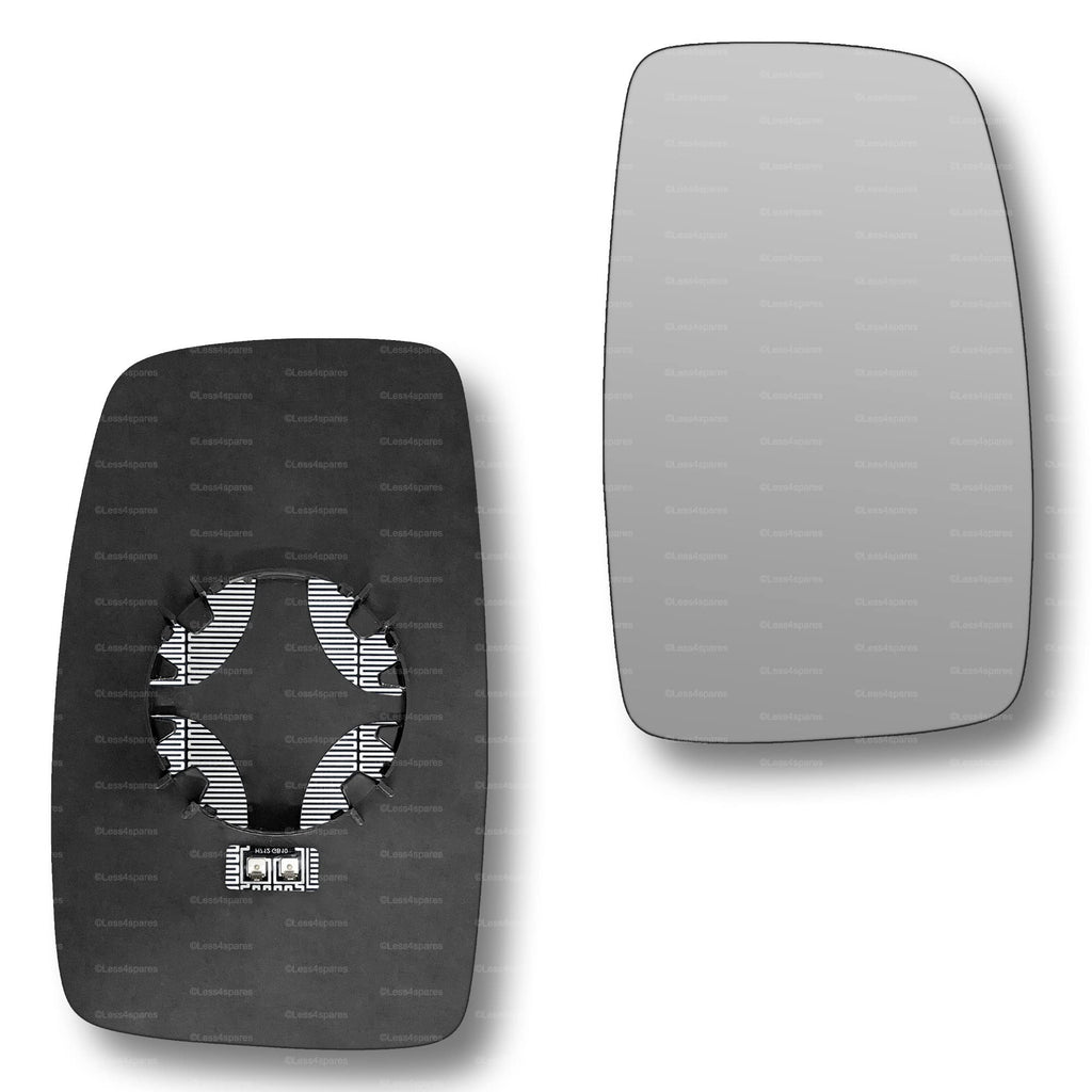 Replacement Wing Mirror Glass Right for Citroen Dispatch 2007-2016 Clip-On Driver Off side Heated Convex