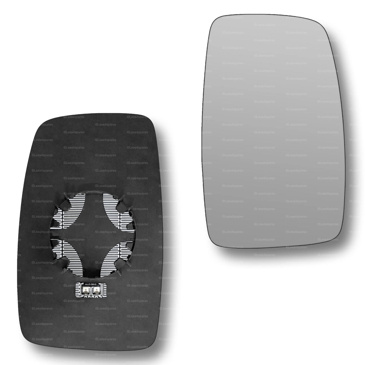 Replacement Wing Mirror Glass Right for Citroen Dispatch 2007-2016 Clip-On Driver Off side Heated Convex
