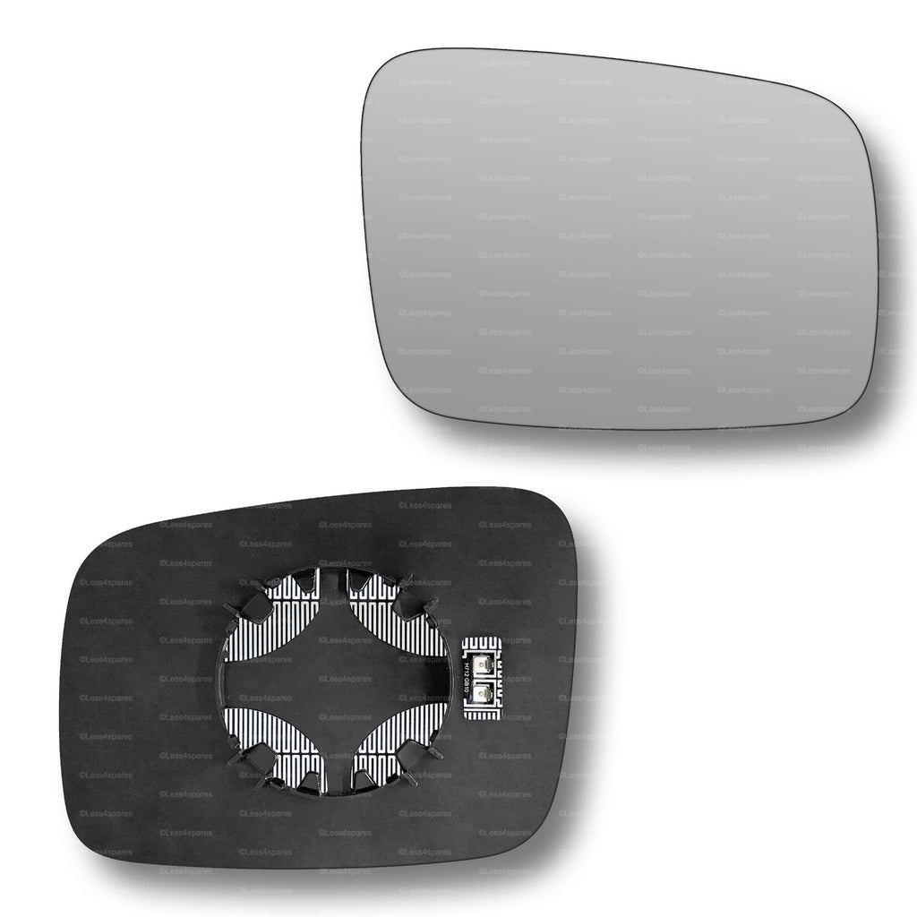 Replacement Wing Mirror Glass Right for VW Transporter 1990-2003 Clip-On Driver Off side Heated Convex