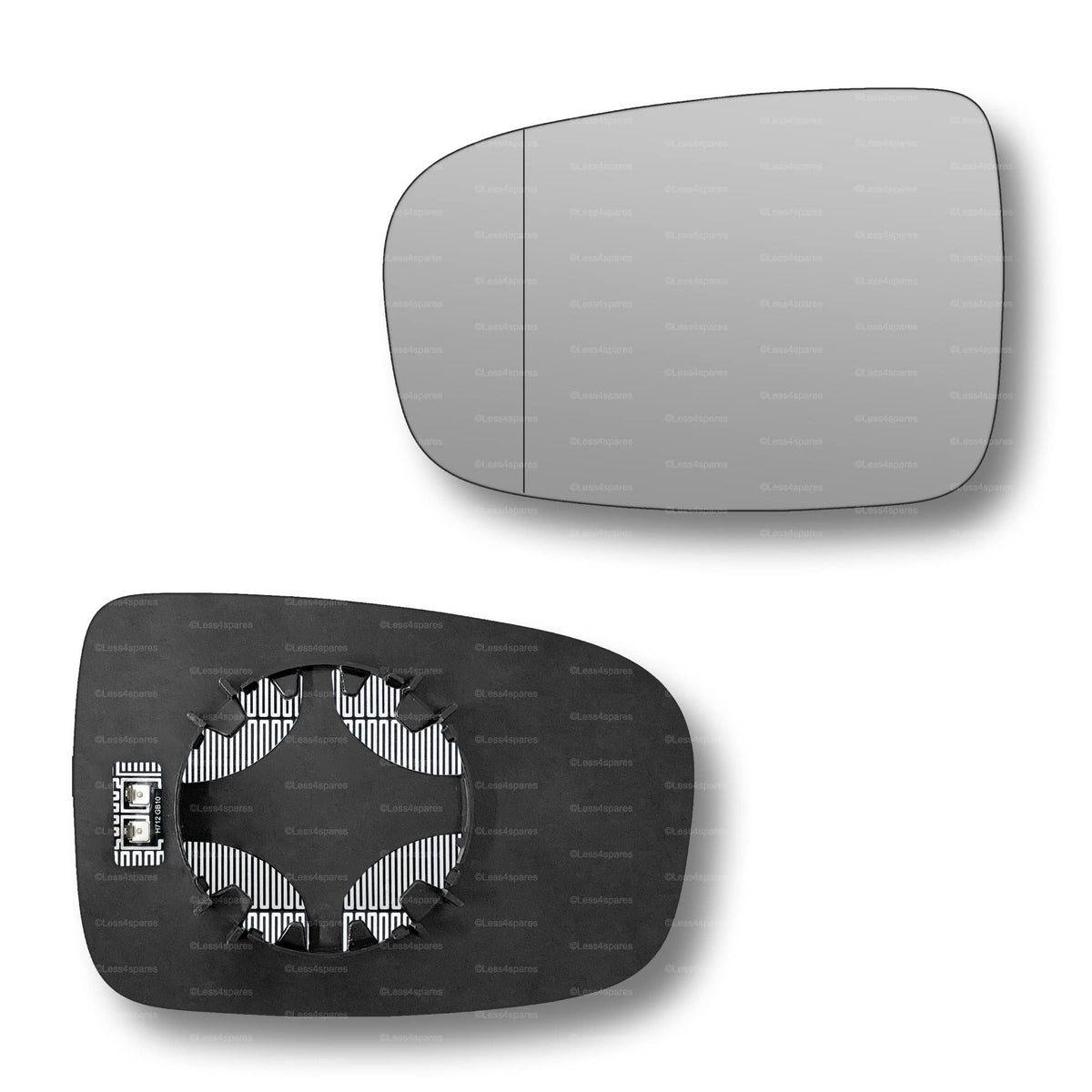 Replacement Wing Mirror Glass Left for Hyundai ix20 2010-2019 Clip-On Passenger Near Side N/S Heated with Blind Spot