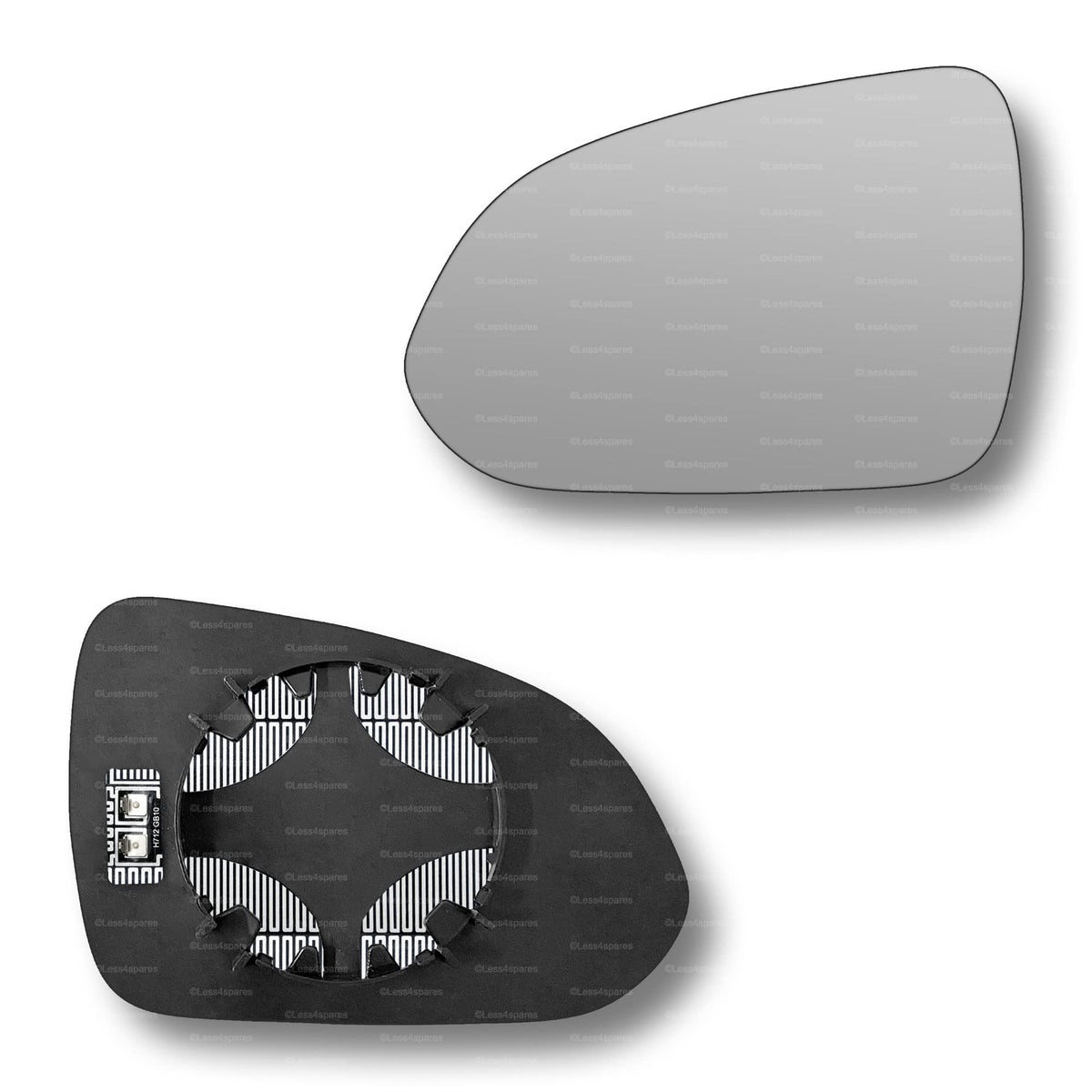 Replacement Wing Mirror Glass Left for Kia Rio 4, Stonic 2017-2022 Clip-On Passenger Near Side N/S Heated Convex
