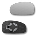 Replacement Wing Mirror Glass Left for Audi TT 1999-2006 Clip-On Passenger Near Side N/S Heated Convex