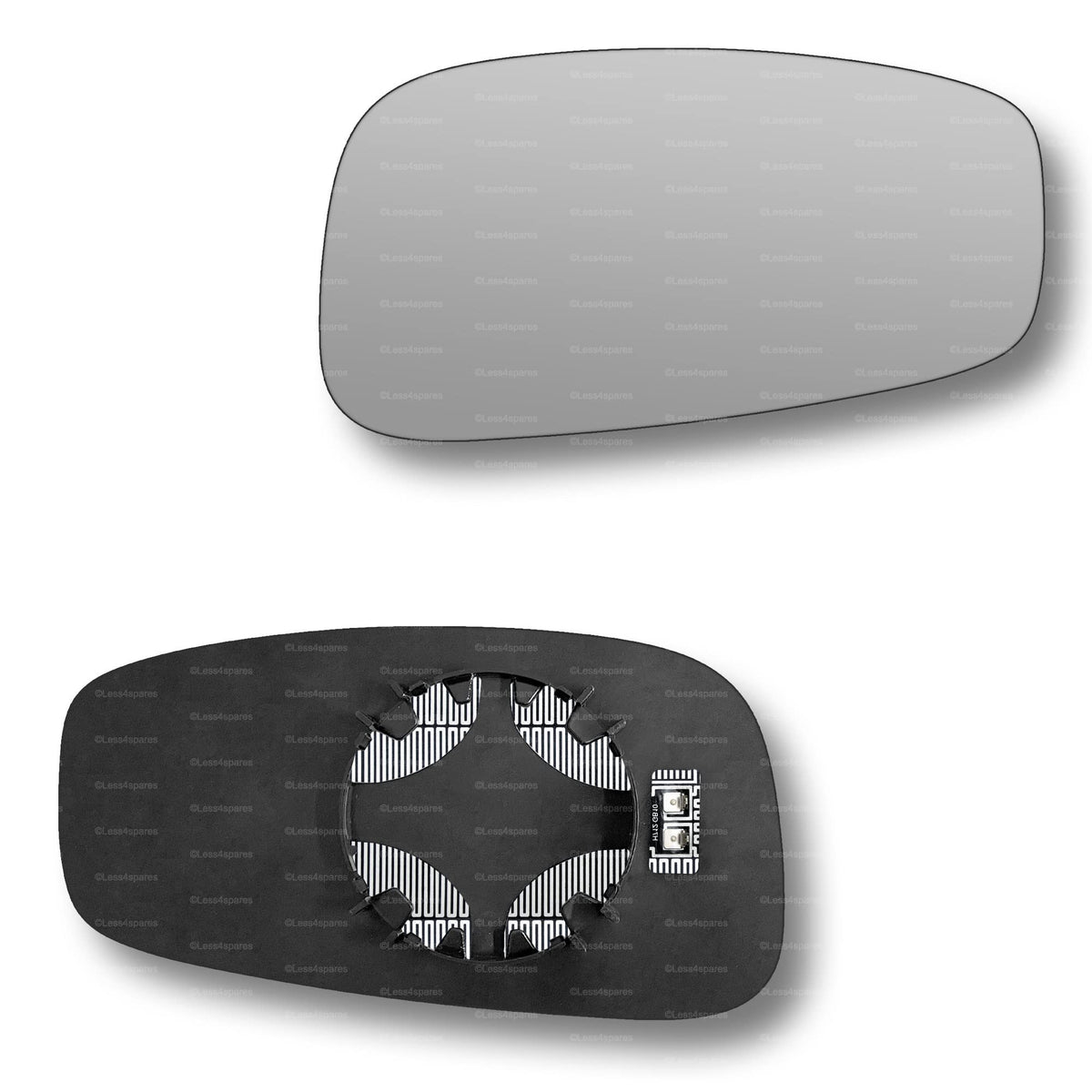 Replacement Wing Mirror Glass Right for Fiat Idea 2003-2010 Clip-On Driver Off side Heated Convex