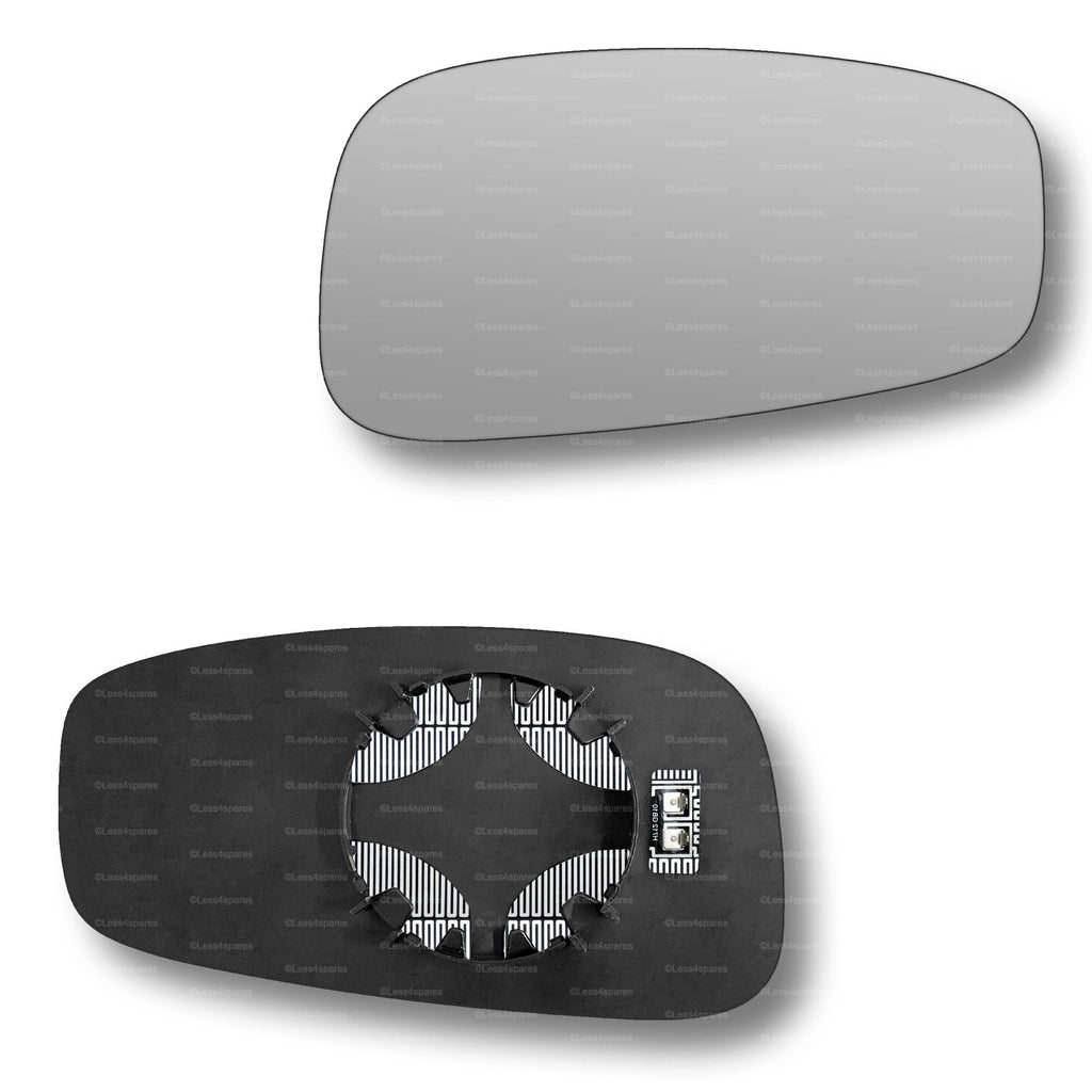 Replacement Wing Mirror Glass Right for Fiat Stilo 2001-2007 Clip-On Driver Off side Heated Convex