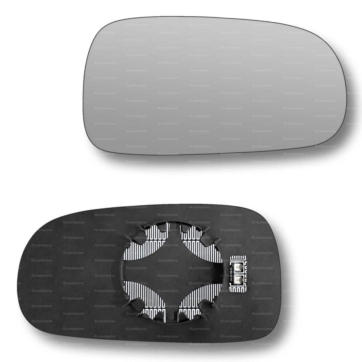 Replacement Wing Mirror Glass Right for Saab 9 5 2003-2008 Clip-On Driver Off side Heated Convex